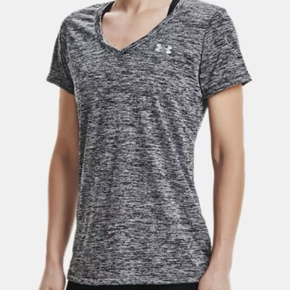 UA Tech Twist Women's V-Neck Short Sleeve Size Medium - Picture 1 of 8